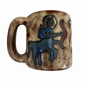 Mara Of Mexico Art Pottery Mug Zodiac Sagittarius Large Size